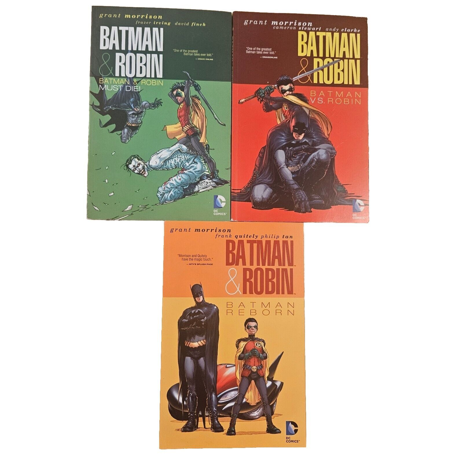 Batman & Robin By Grant Morrison Vol. 1-3  Lot Of 3 TPBs Must Die Reborn VS