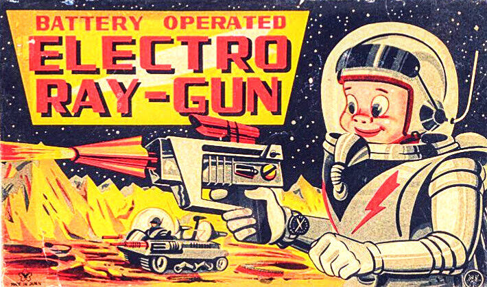 Vintage Electro Ray Gun on Metal Fridge Magnet 2.5\