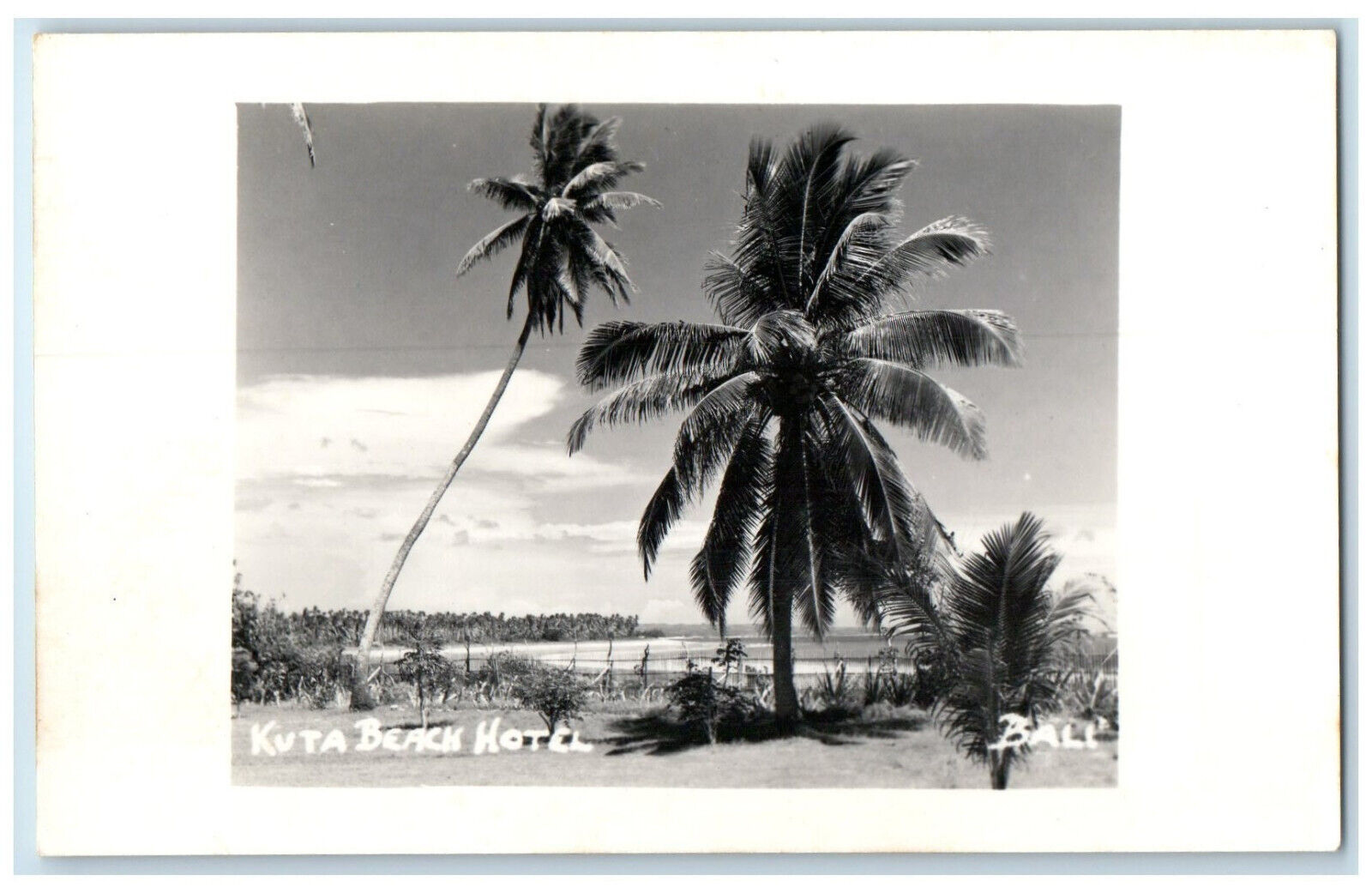c1950's Kuta Beach Hotel Bali Indonesia Vintage Unposted RPPC Photo Postcard