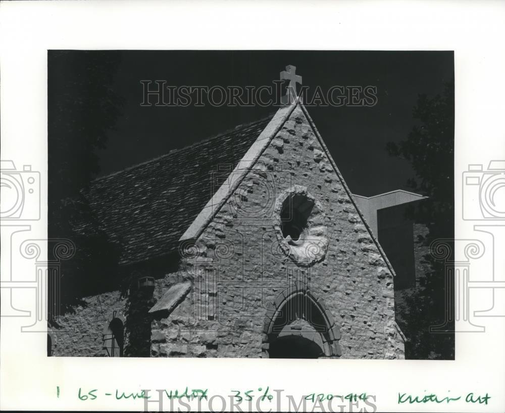 1982 Press Photo Exterior Window of The Marquette University Chapel - mjb28667