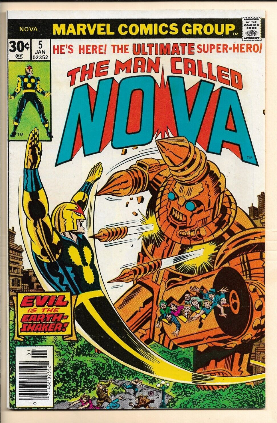 The Man Called Nova #5 VF+ (1977) 1st app the Earth Mover  New Warriors