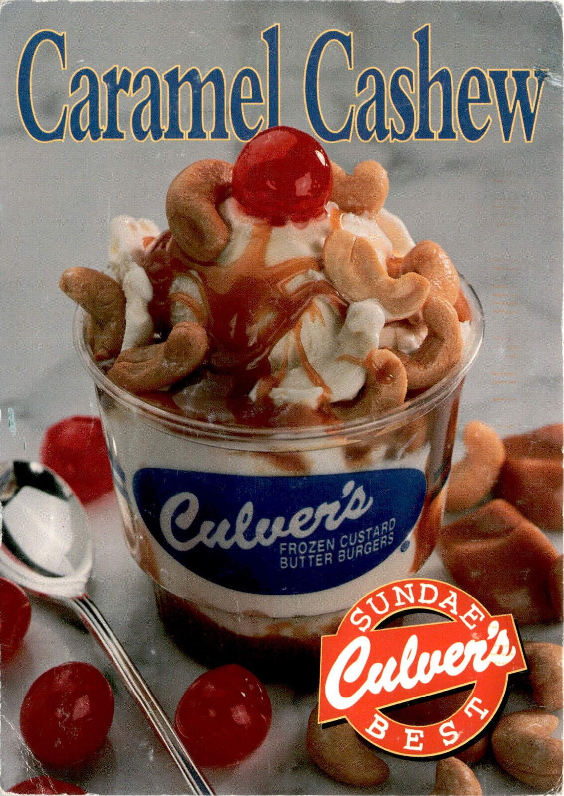 Wisconsin, 1996, Culver\'s, frozen custard, butter burgers, sunda Postcard