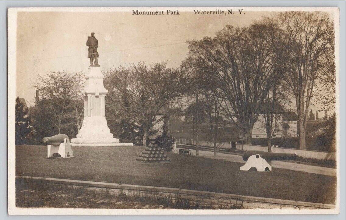 Soldier's and Sailor's Monument, Waterville, Monument Park NY Canons