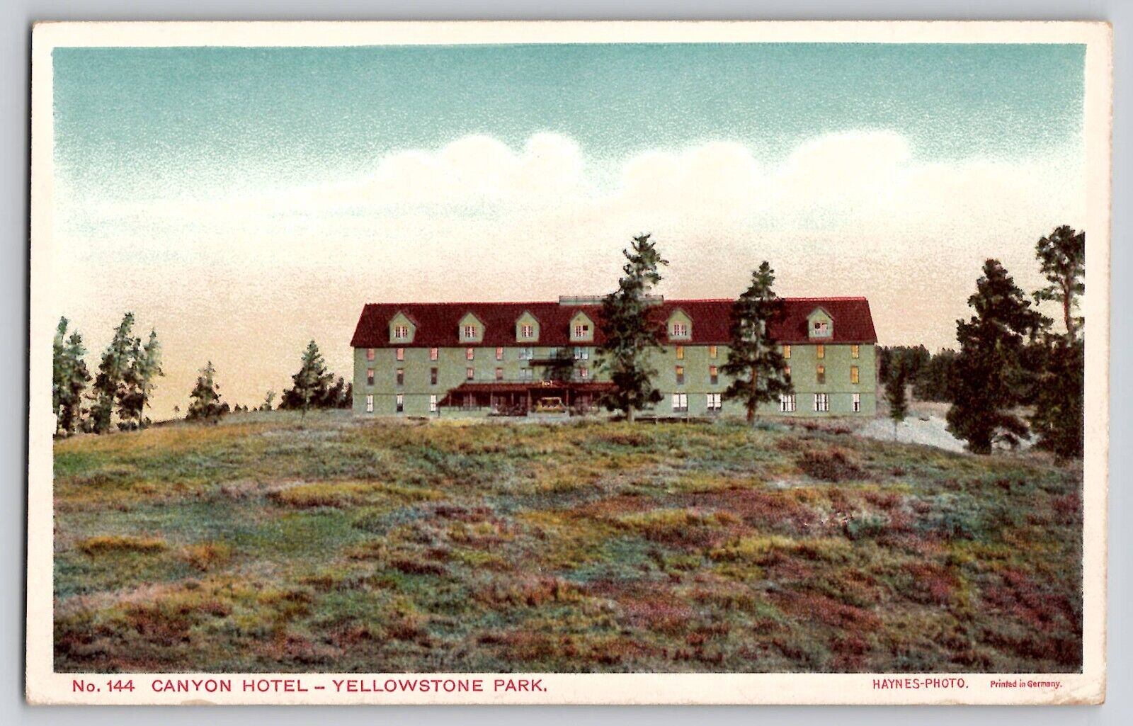 Yellowstone HAYNES 3rd 100 Series Postcard 144 Canyon Hotel Type C Back *RARE*