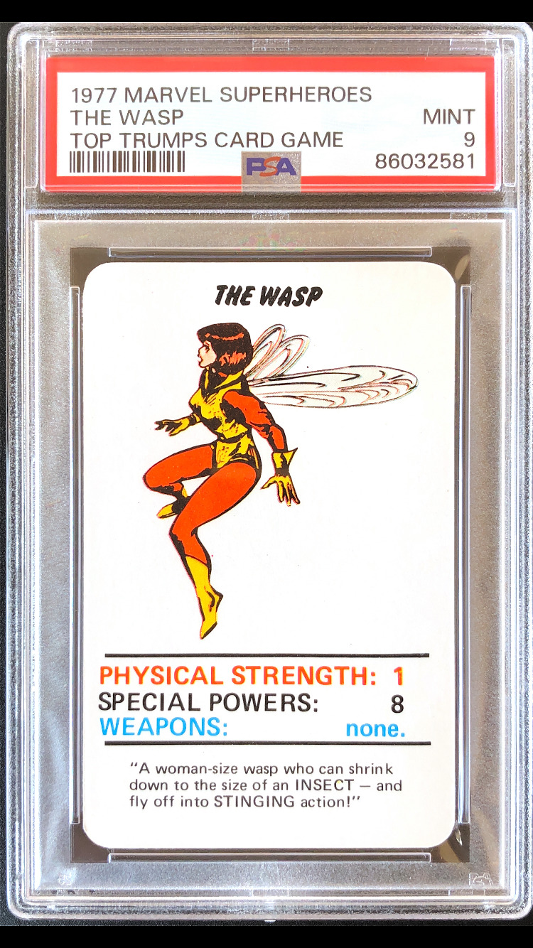 The Wasp 1977 Marvel Super Heroes Top Trumps PSA 9 Mint Pop 3