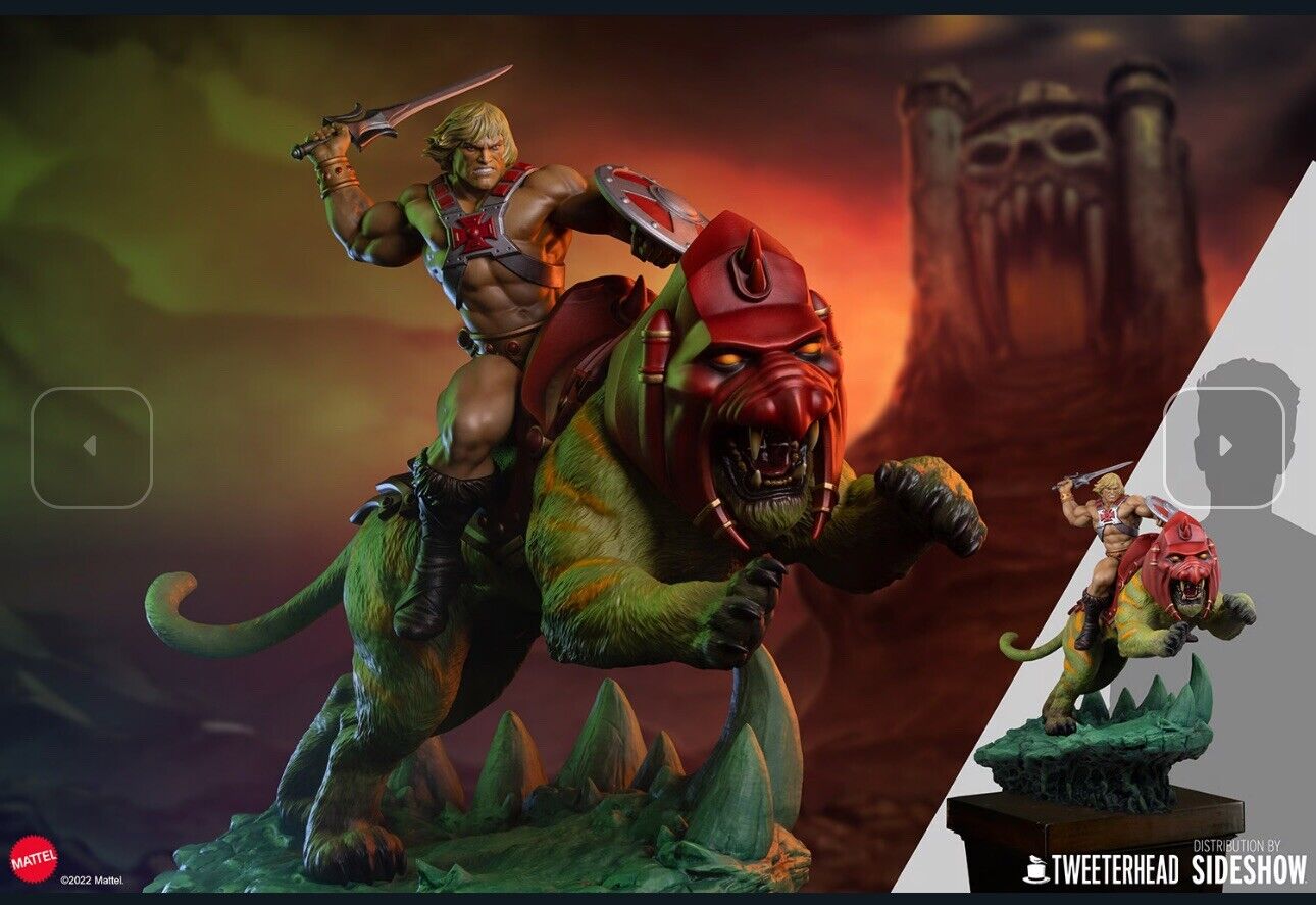 TWEETERHEAD Masters of the Universe He-Man & Battle Cat Classic Deluxe Maquette