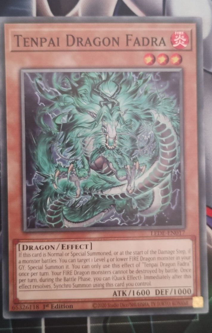 YuGiOh Tenpai Dragon Fadra LEDE-EN017 Common 1st Edition