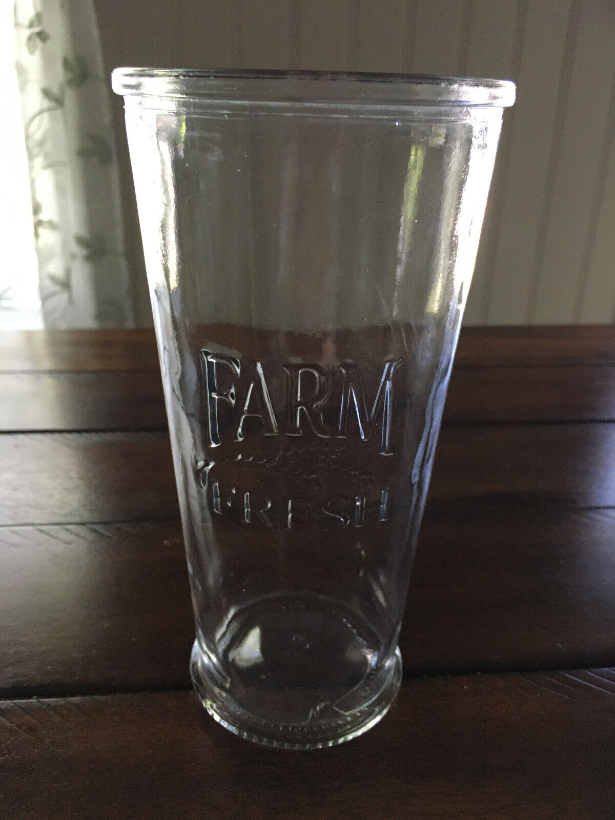 Farm Fresh Drinking Glass Clear 24 oz. Milk Juice Glass