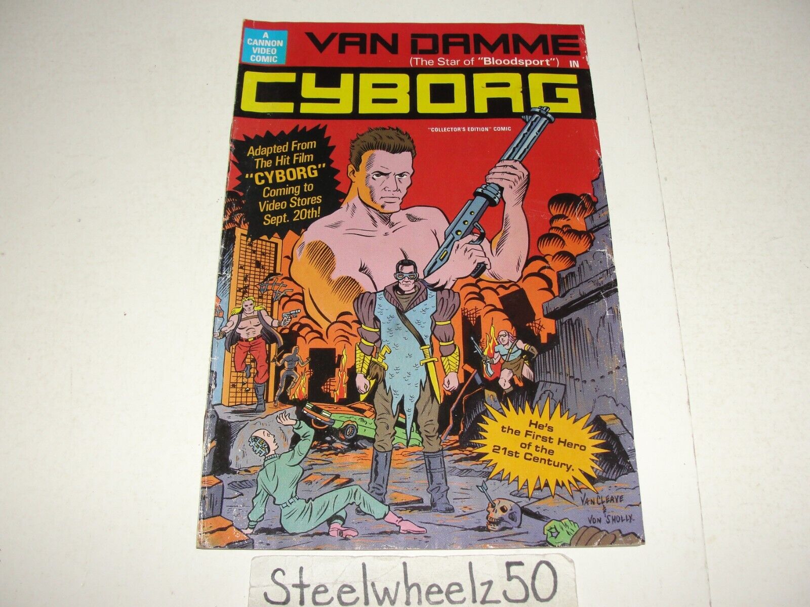 Cyborg #1 Comic 1989 Cannon Video Jean Claude Van Damme Movie Promo Adaptation