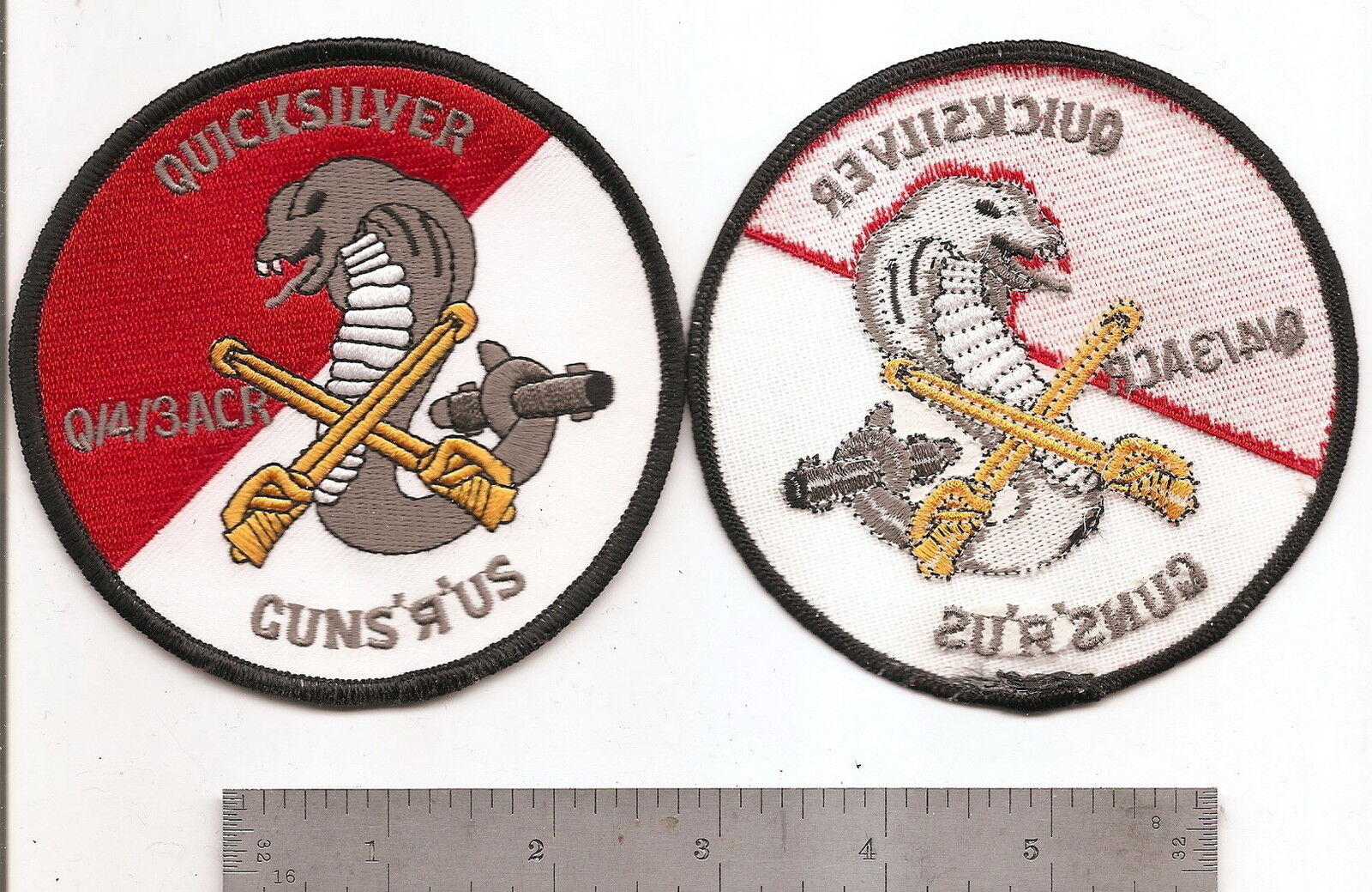 #279 US ARMY Q/4/3ACR QUICKSILVER PATCH \
