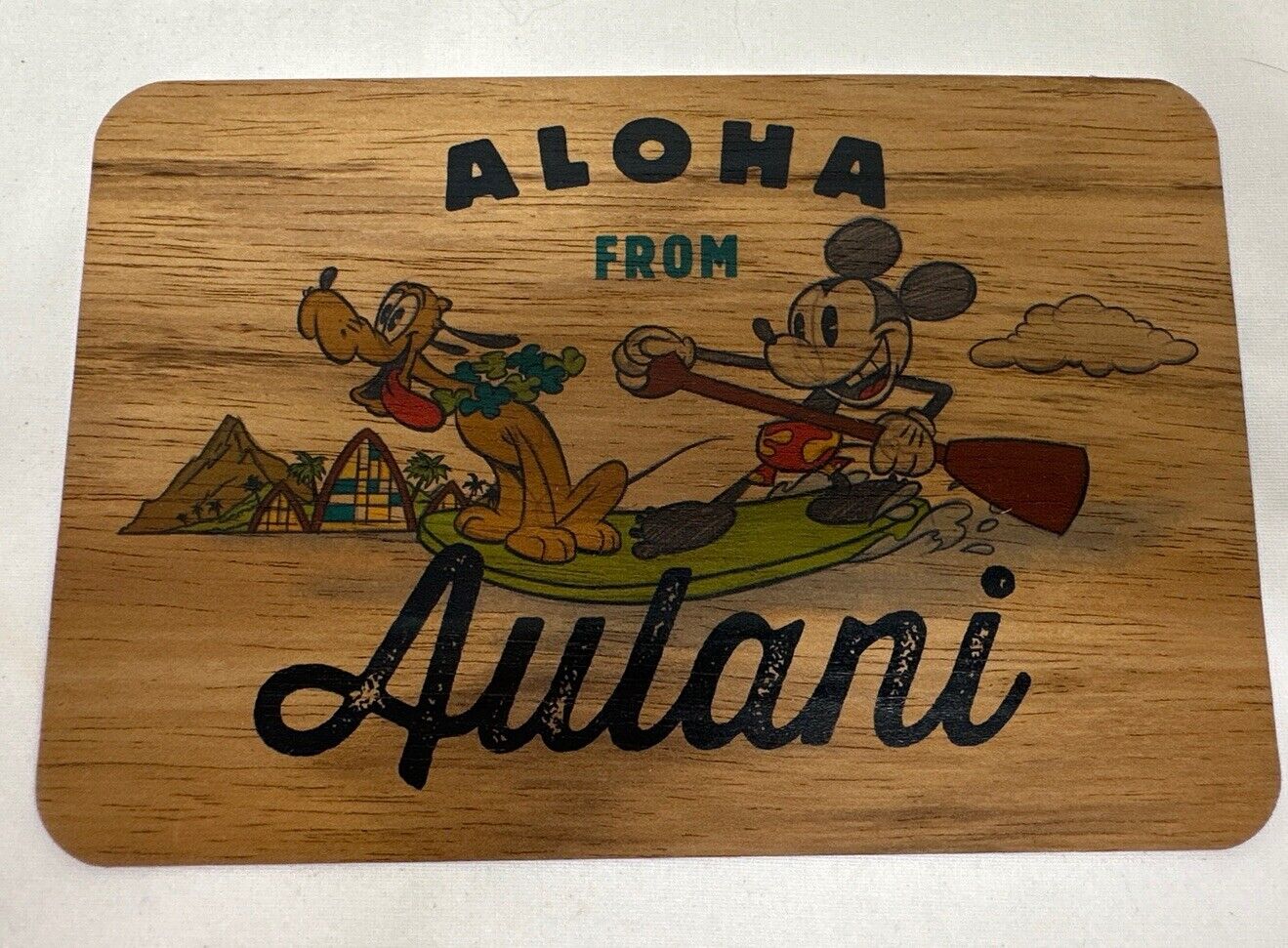 Aloha From Aulani Wooden Postcard  New