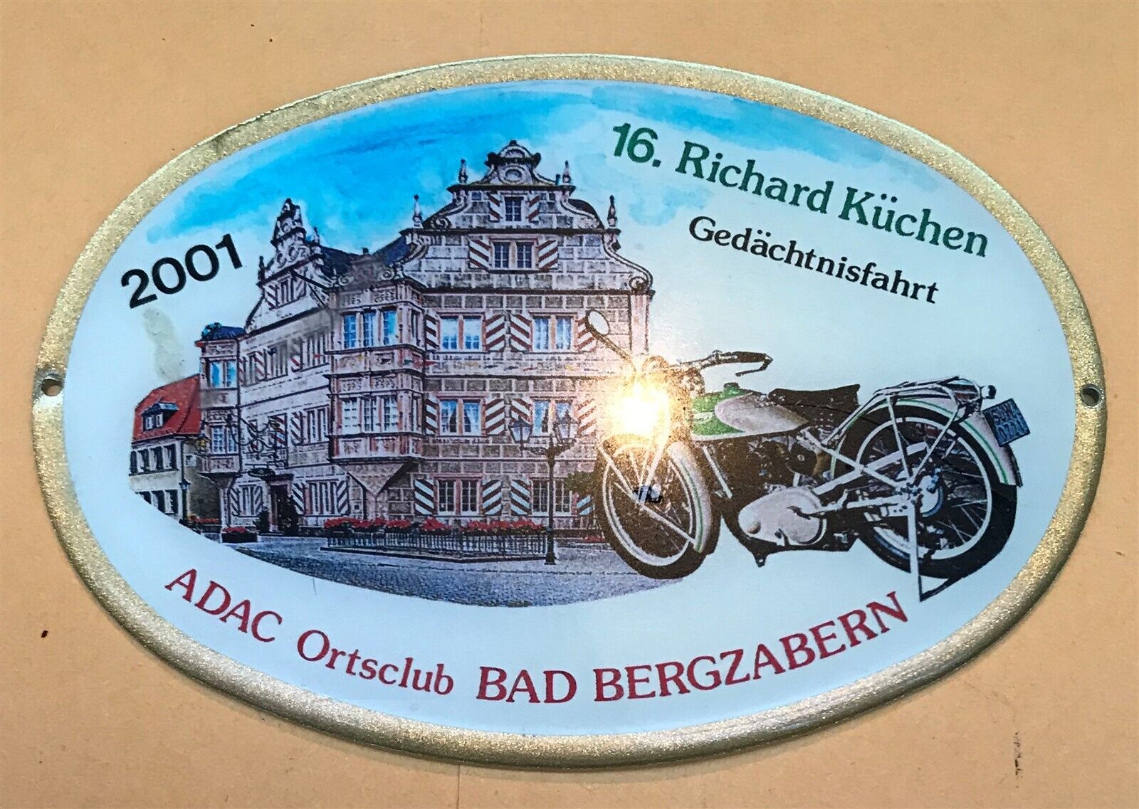 Badge Automobile German Rally #252 2001 16th ADAC Richard Kuchen Rallye