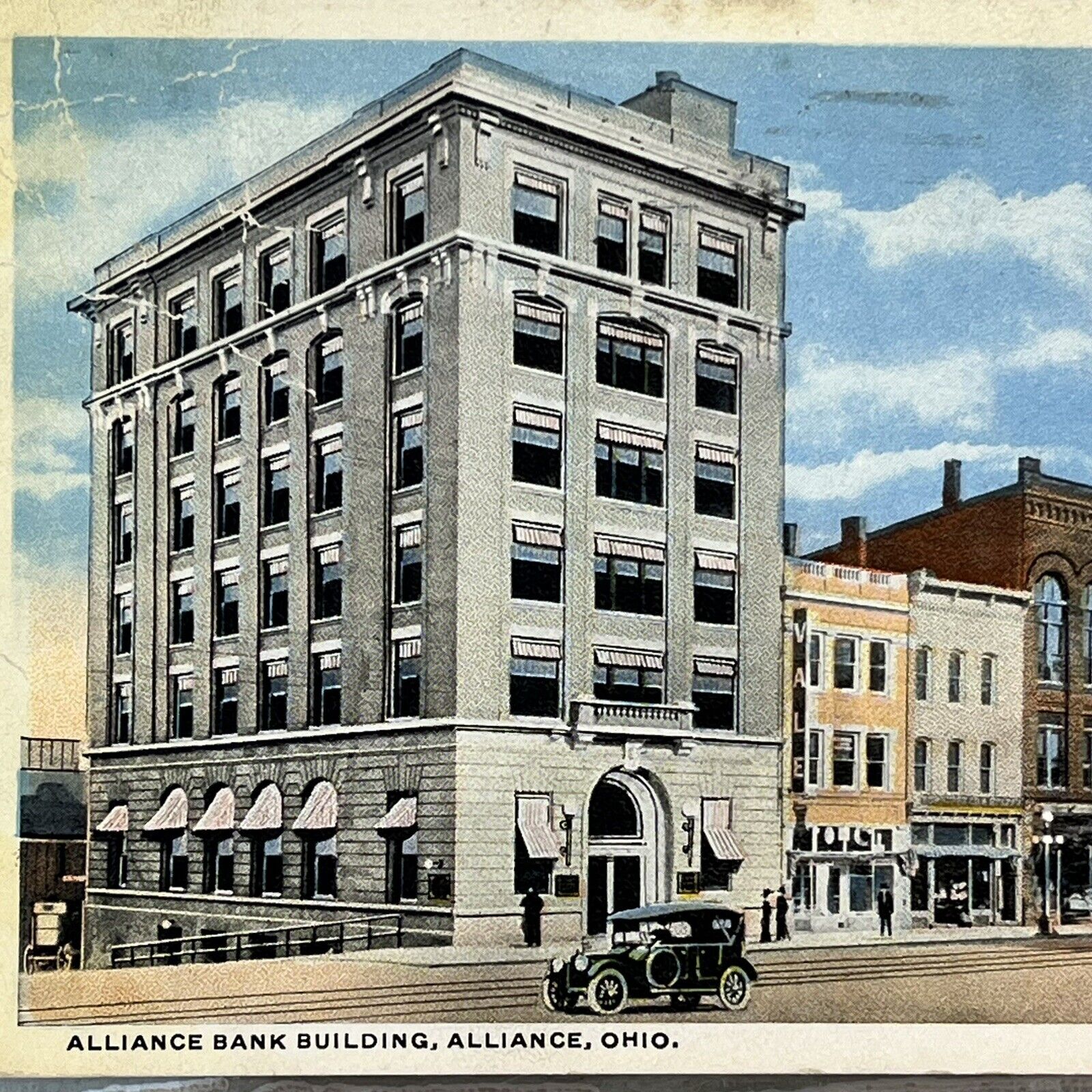 Vintage Alliance, OH Postcard Alliance Bank Building Posted 1916