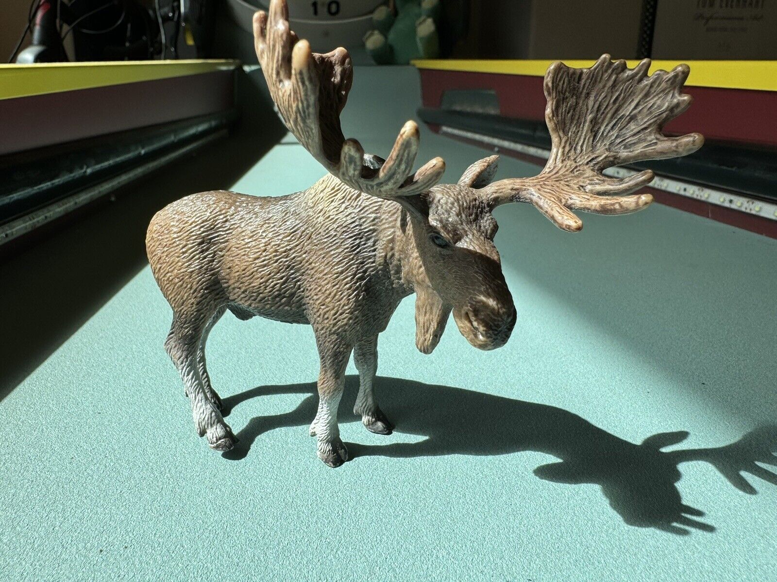 Schleich Male BULL MOOSE 2009 Retired Wildlife Animal Figure 14619 Toy Antlers