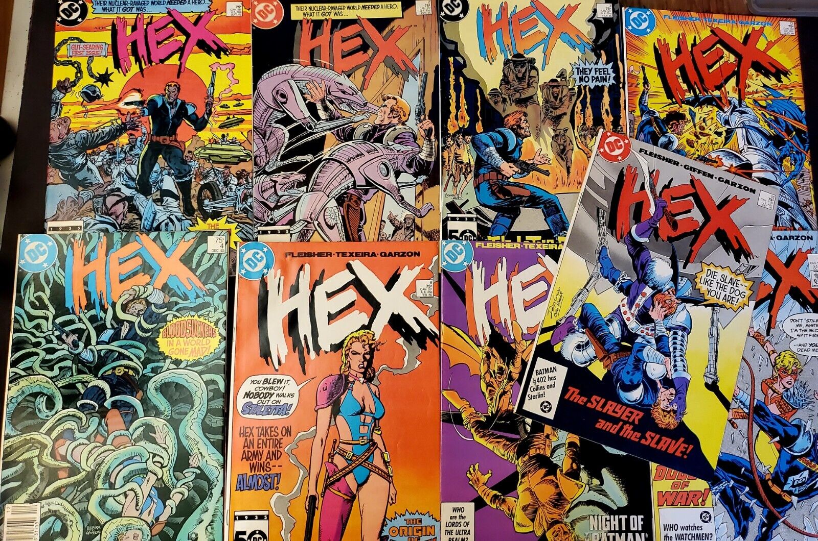 HEX 1 2 3 4 6 12 14 16  DC 1985  Comics 8 book lot - see photos