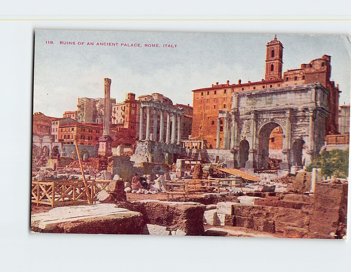 Postcard Ruins Of An Ancient Place, Rome, Italy