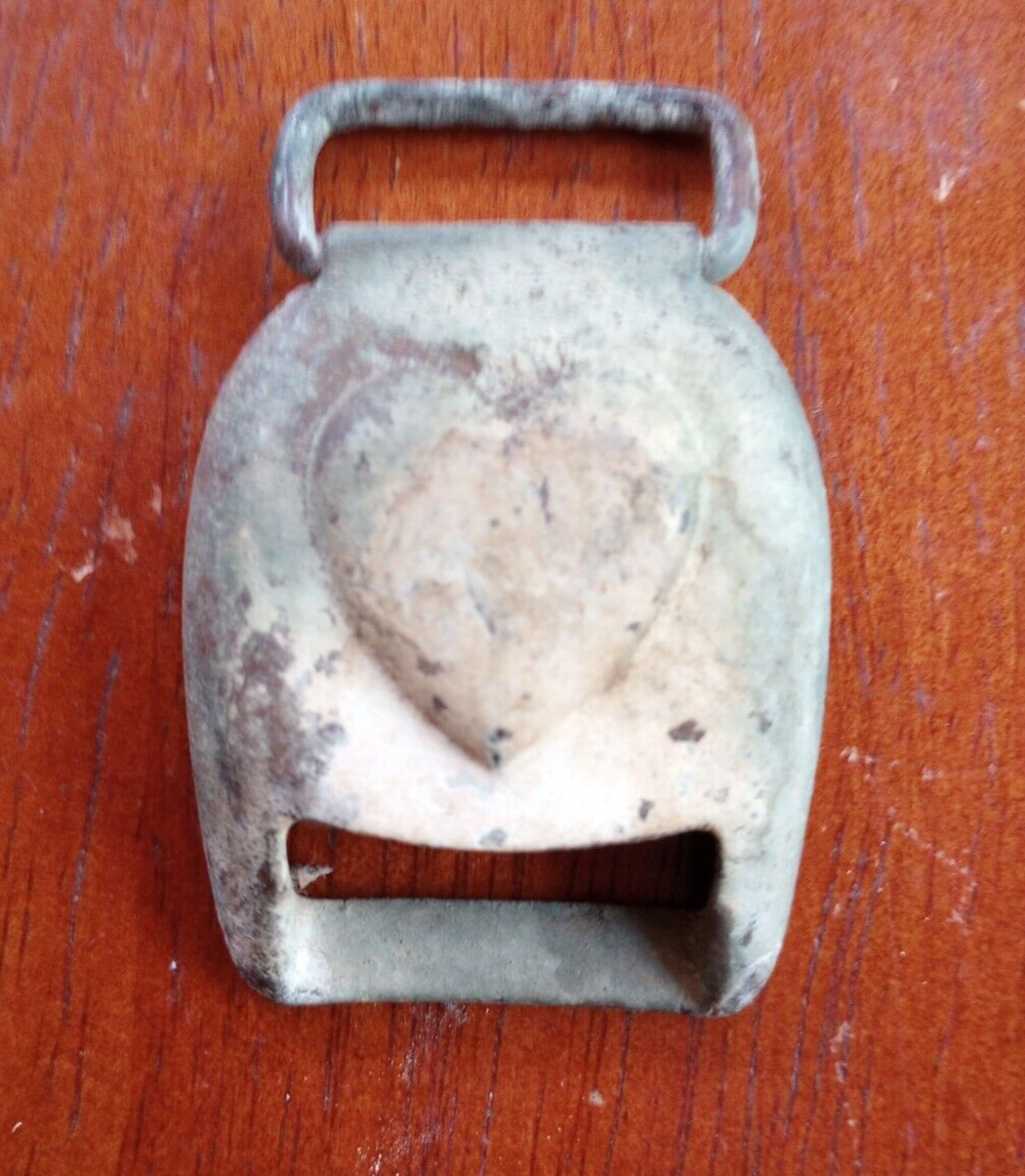 Vintage Heart Embossed Metal Horse Saddle/Harness Tack Buckle - Aged - Antique?