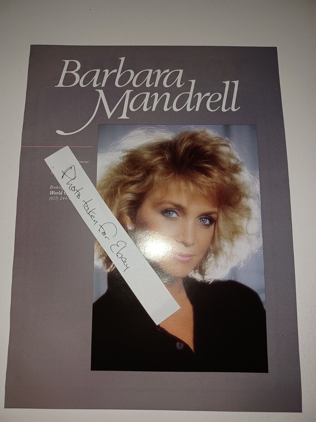 Barbara Mandrell, Tom T. Hall Vintage 1990 8x11 Magazine booking Ad