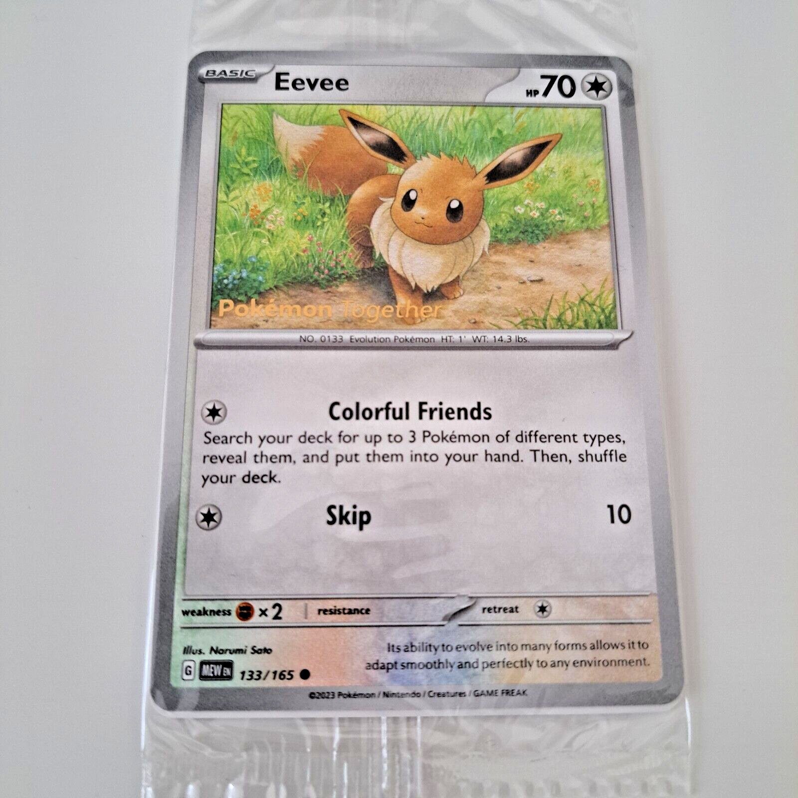 Eevee - Pokemon Together Poke Post Promo Card 133/165 - SEALED / NEW - 2023