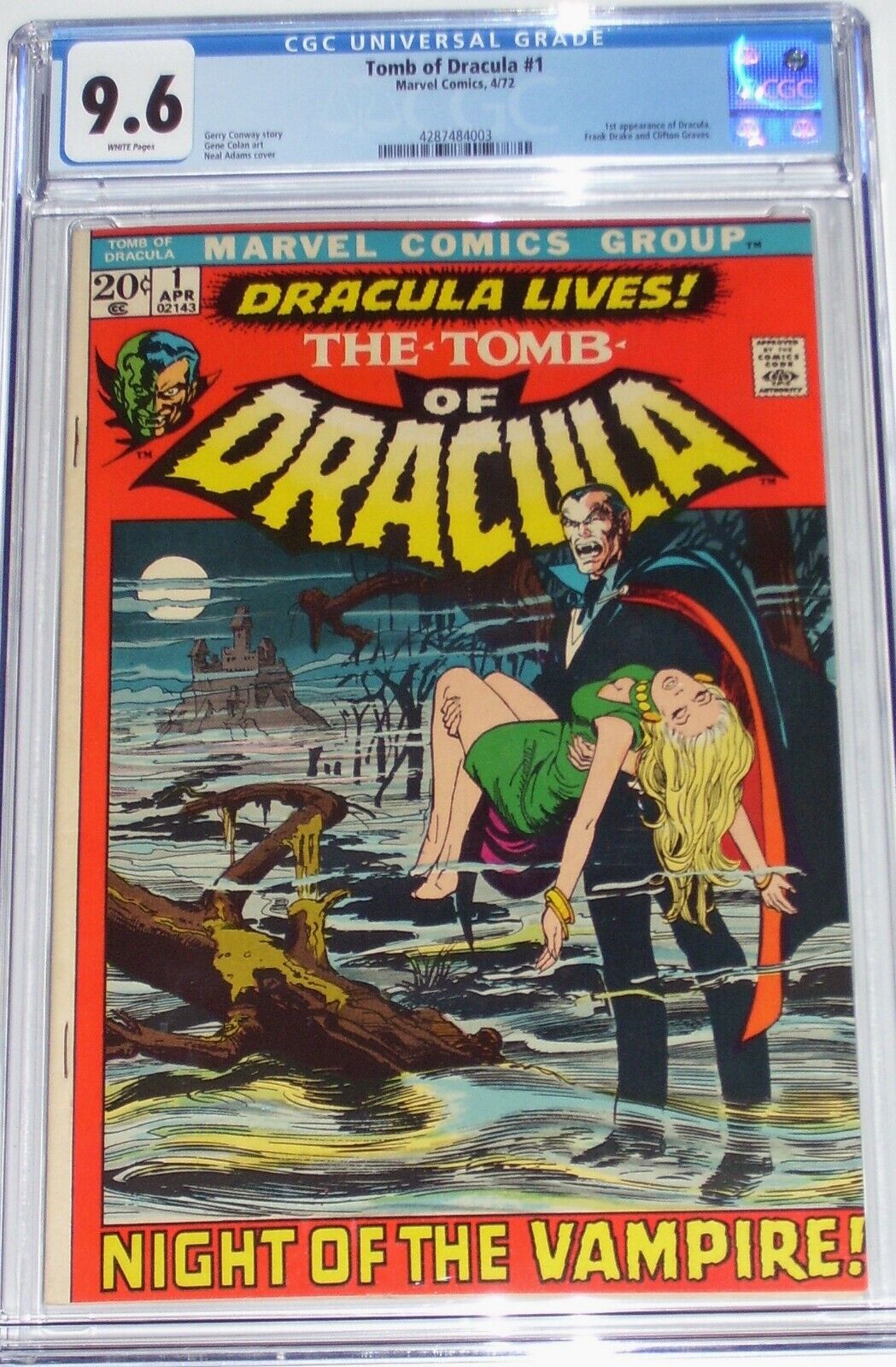 Tomb of Dracula #1 CGC 9.6 from April 1972 1st appearance of Dracula