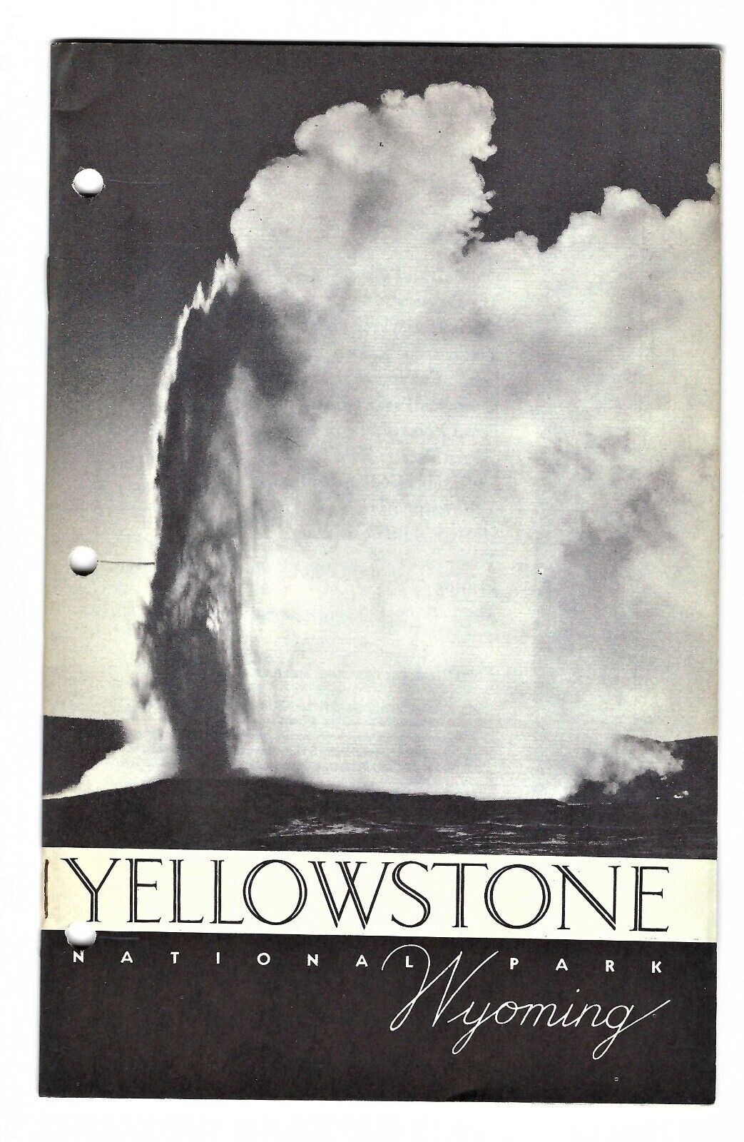 1939 Yellowstone National Park Guide with Map - Wyoming