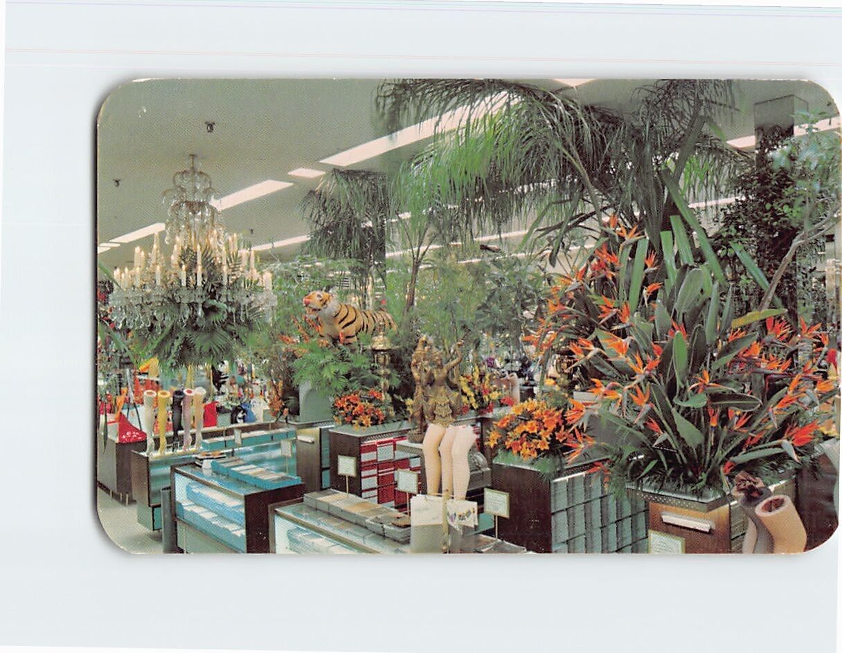 Postcard Scene from Hess\'s Annual Flower Show Hess\'s Dept. Store Pennsylvania