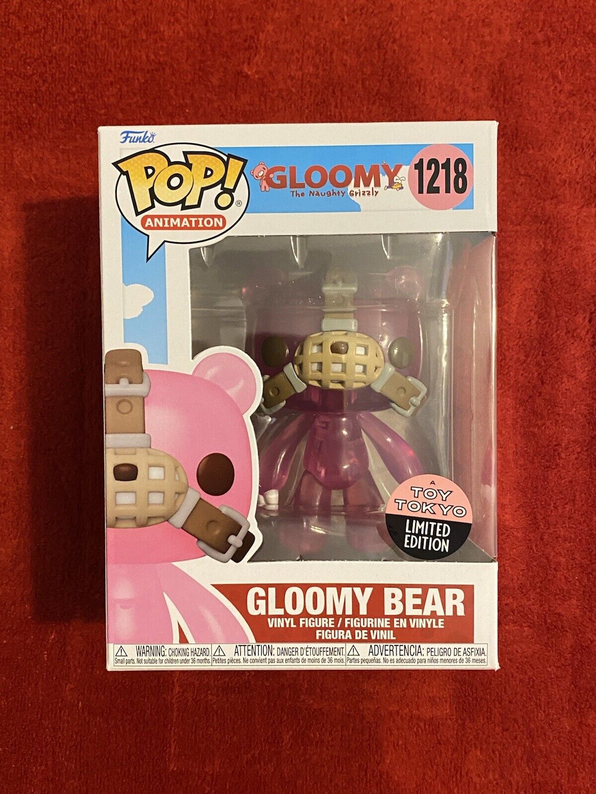 Funko Pop Gloomy Bear Naughty Grizzly Translucent Toy Tokyo Exclusive #1218