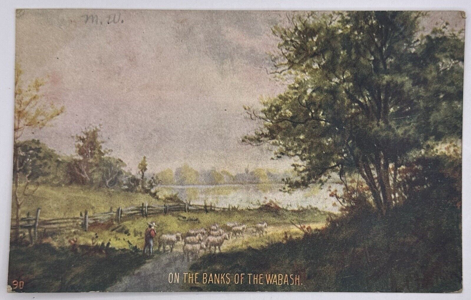 1907-1915 On The Banks Of The Wabash Postcard