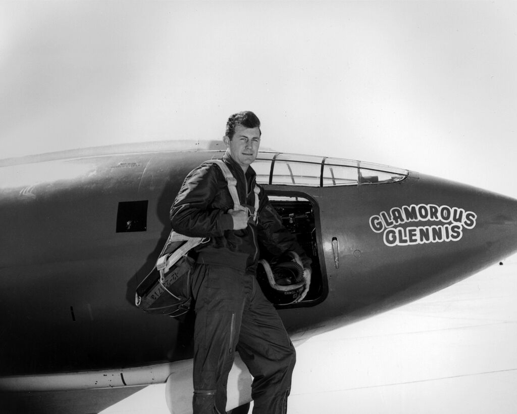 New 11x14 Photo: Chuck Yeager with Bell X-1, Glamorous Glennis, Sound Barrier