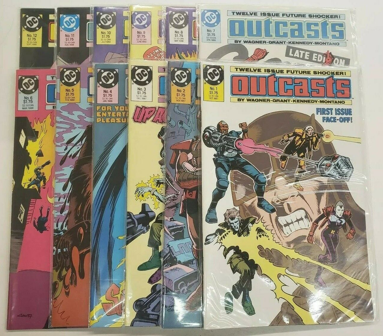OUTCASTS #1-12 COMPLETE SET ~ VF-NM 1987 DC COMICS ~ WAGNER KENNEDY MONTANO