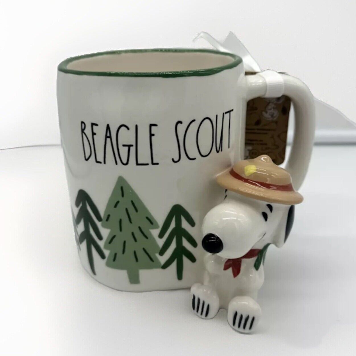 NEW Snoopy Beagle Scout 50th Ann.Double Sided Rae Dunn 20 oz. Mug HAPPY CAMPER