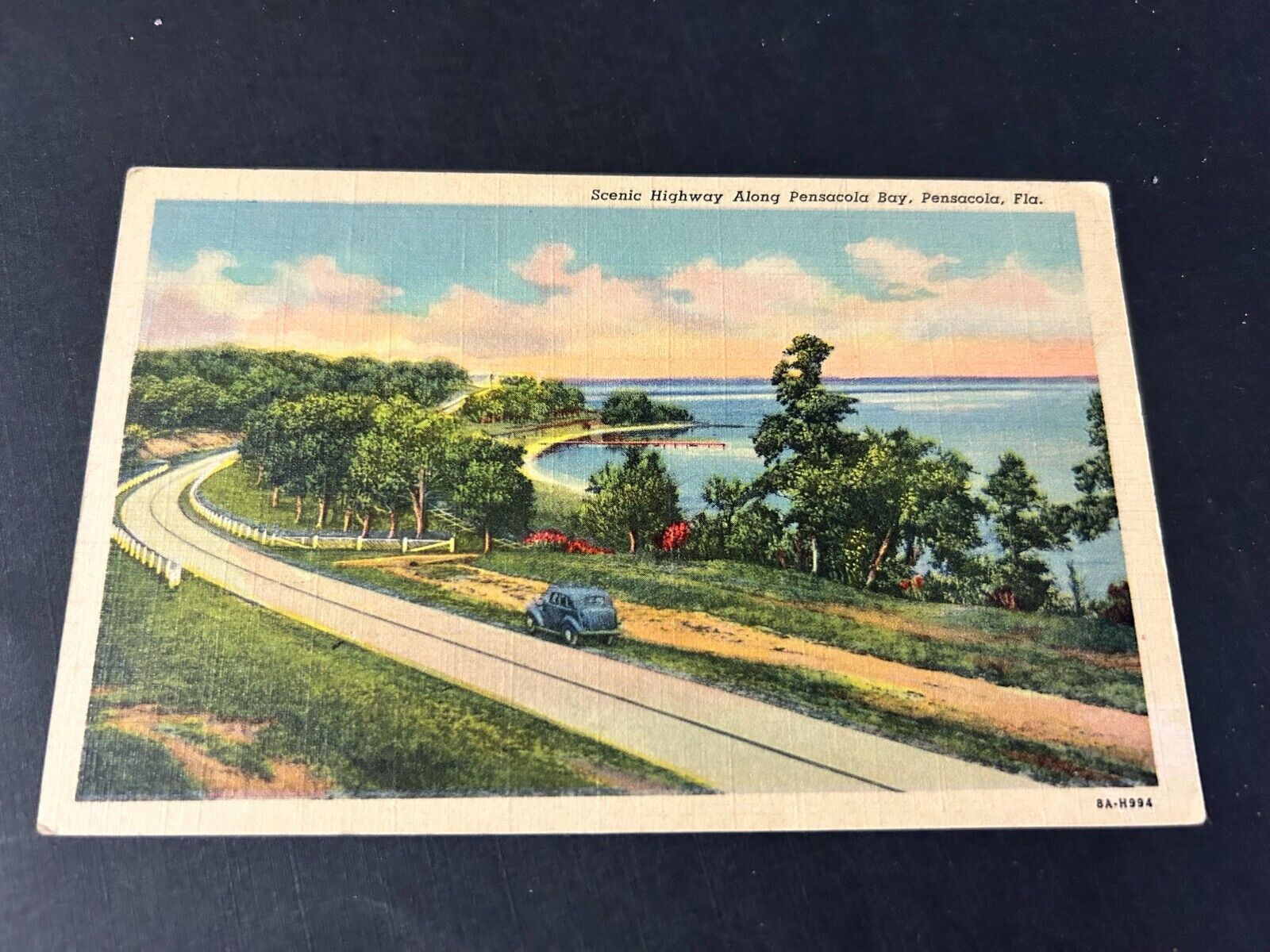 Scenic Highway Along Pensacola Bay Pensacola Florida Postcard