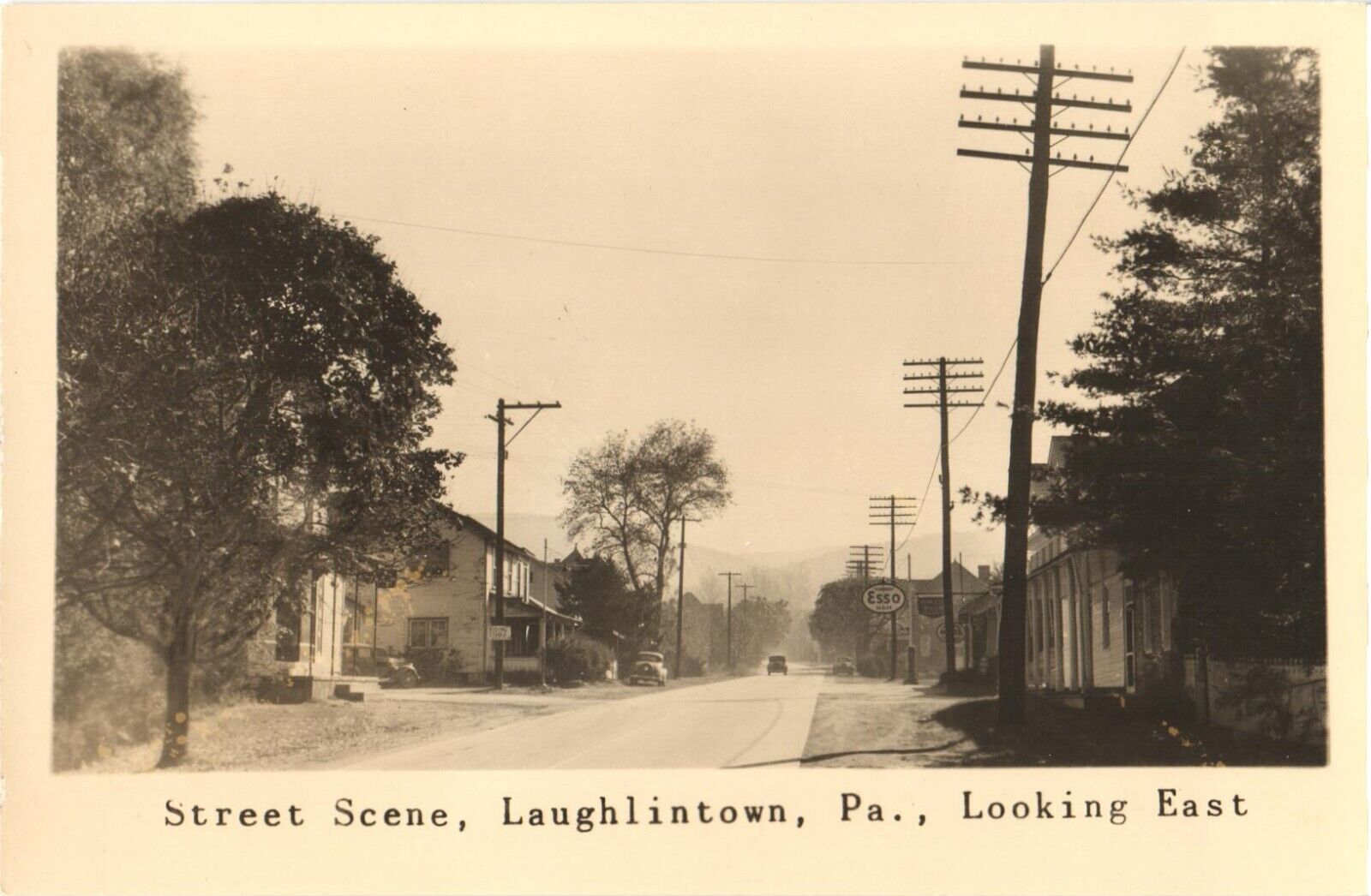 Beautiful Street Scene, Laughlintown, Pennsylvania, Looking East Postcard
