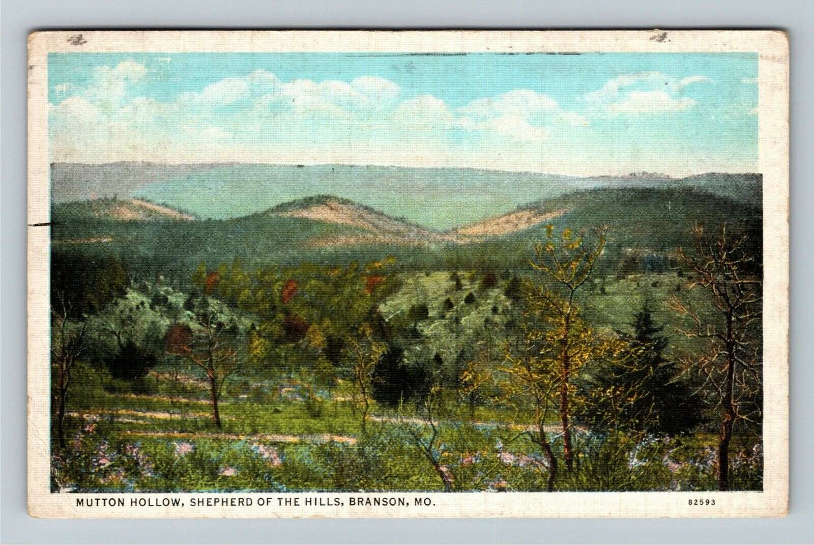 Branson MO-Missouri, Mutton Hollow, Shepard The Hills Vintage Postcard