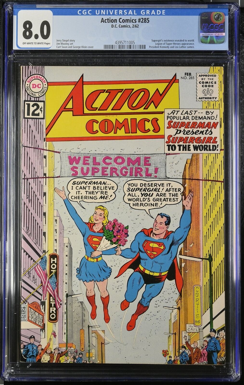 Action Comics #285 CGC VF 8.0 Supergirl's first solo adventure DC Comics 1962