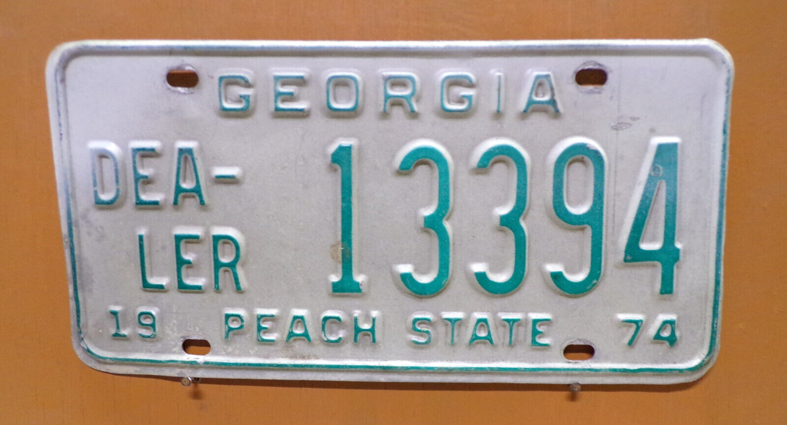 1974 Georgia License Plate