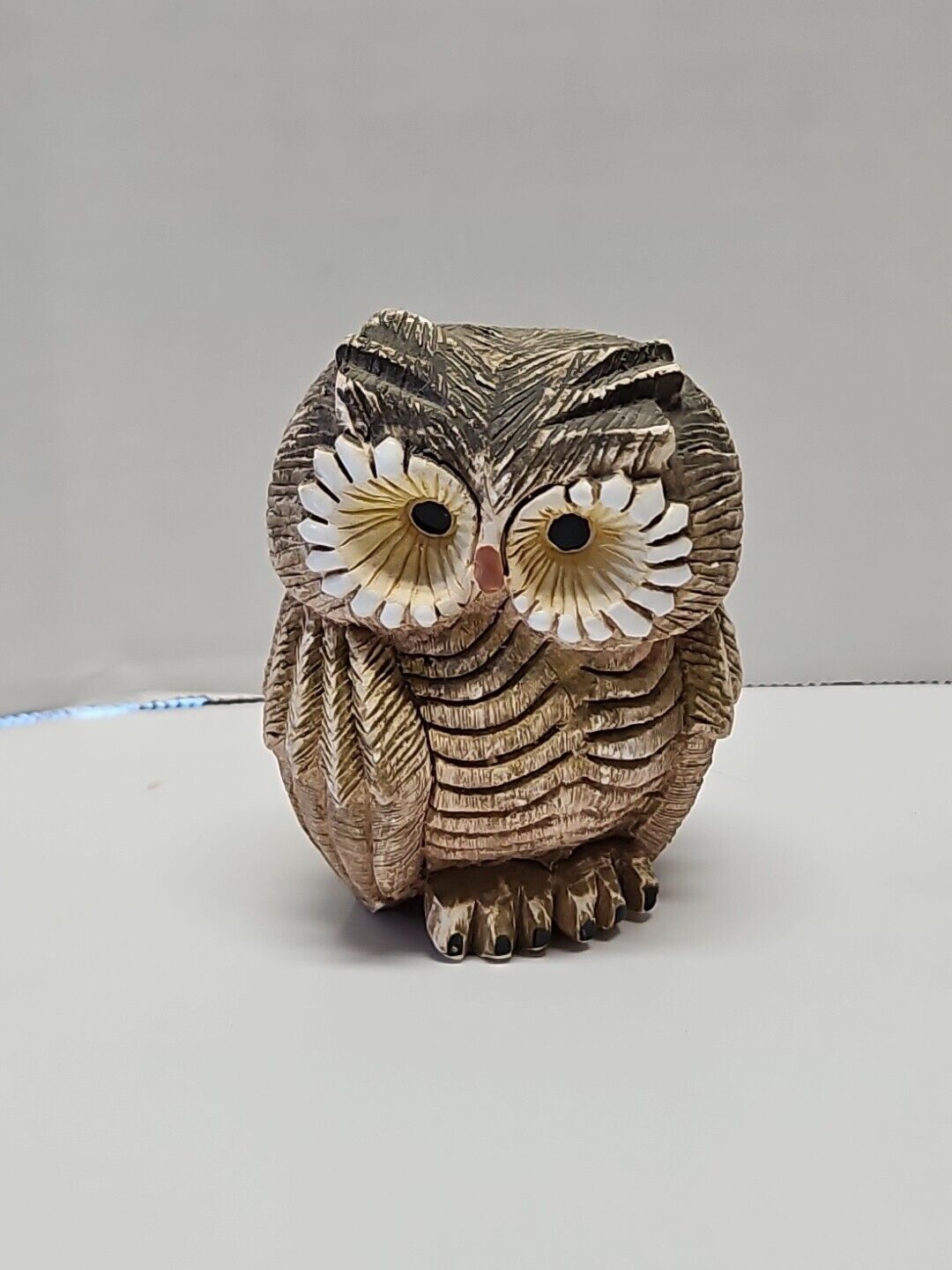 Vintage Owl Artesania Rinconada Figurine Uruguay #58 Signed