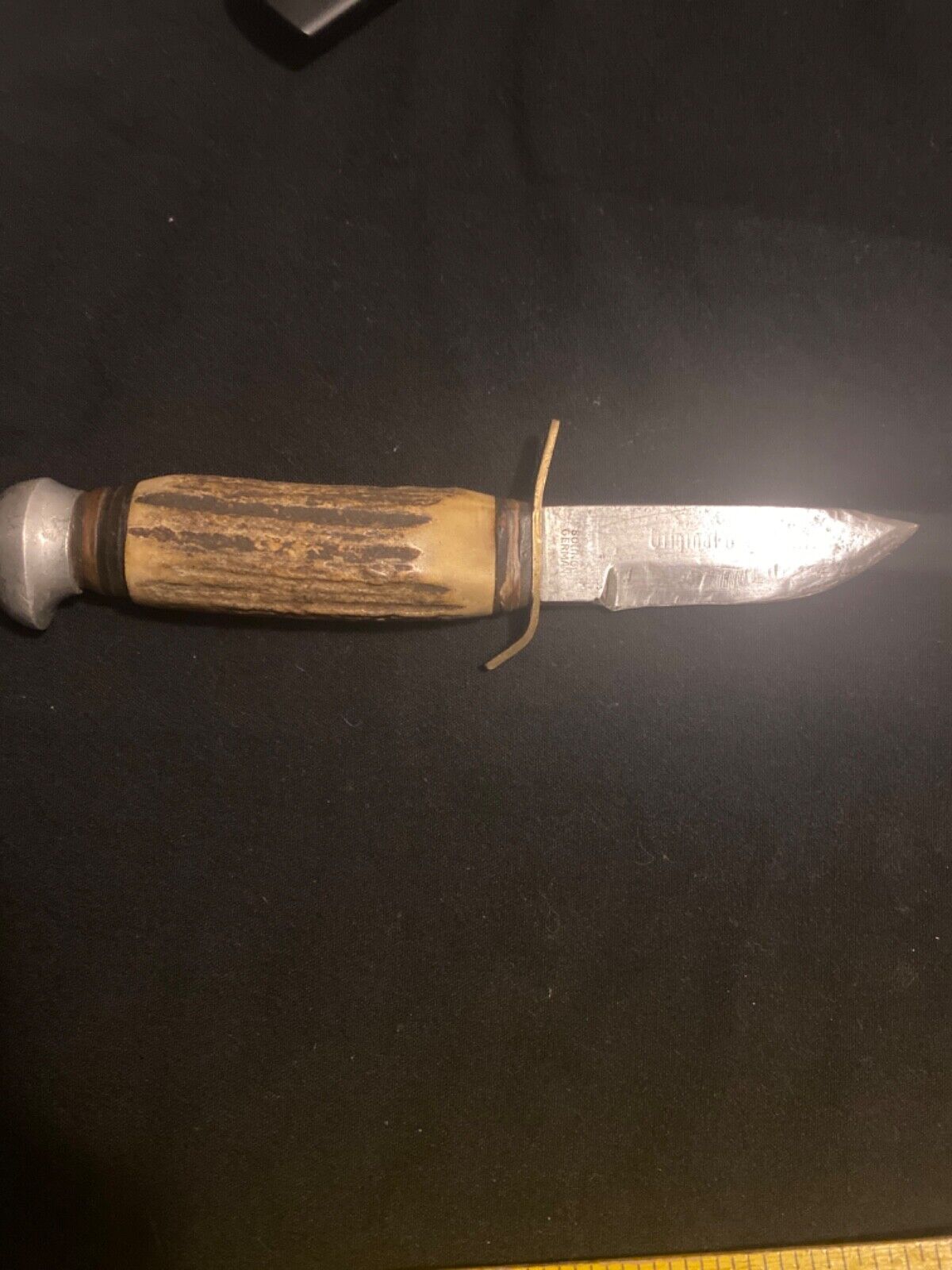 VINTAGE SOLINGEN GERMANY Fixed Blade STAG BONE HUNTING The Original BOWIE KNIFE