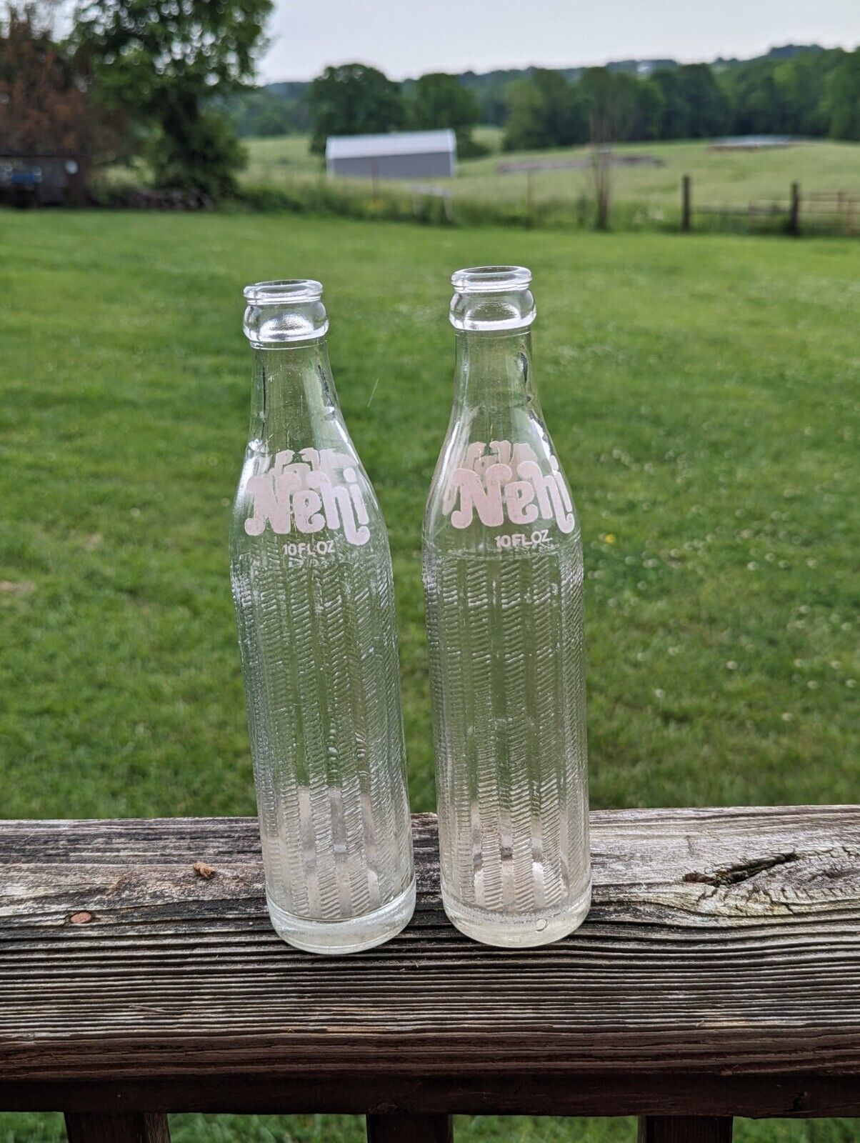 Set Of 2 Vintage 1970s Nehi Soda Glass Bottle