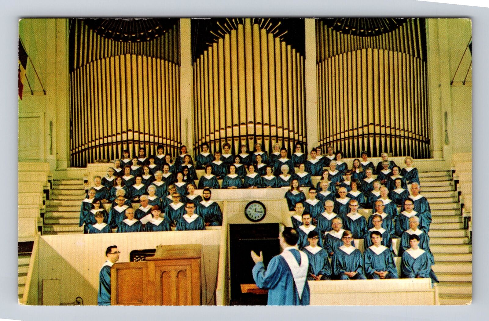 Chautauqua NY-New York, Chautauqua Amphitheater Choir, Vintage Postcard