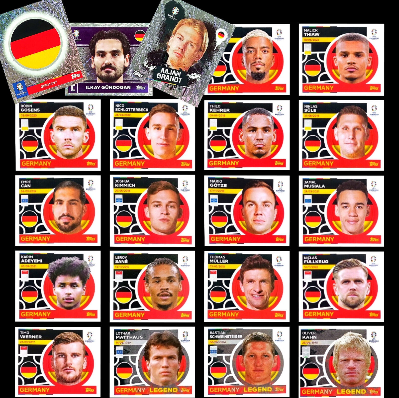 Topps Euro 2024 stickers -- teams and sets of your choice