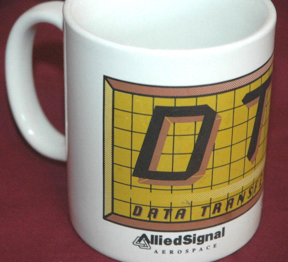 Rare Vtg ALLIEDSIGNAL DTD Coffee Mug CUP Crypto U.S MILITARY 90\'s Intelligence 