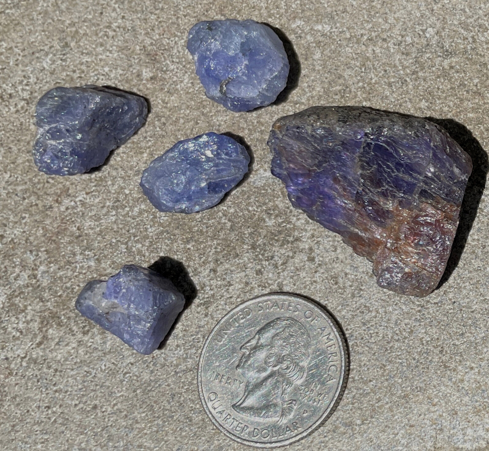 USA SALE *SEE VIDEO 35g LOT AUTHENTIC REAL TANZANITE SPECIMENS FANTASTIC LARGE/S