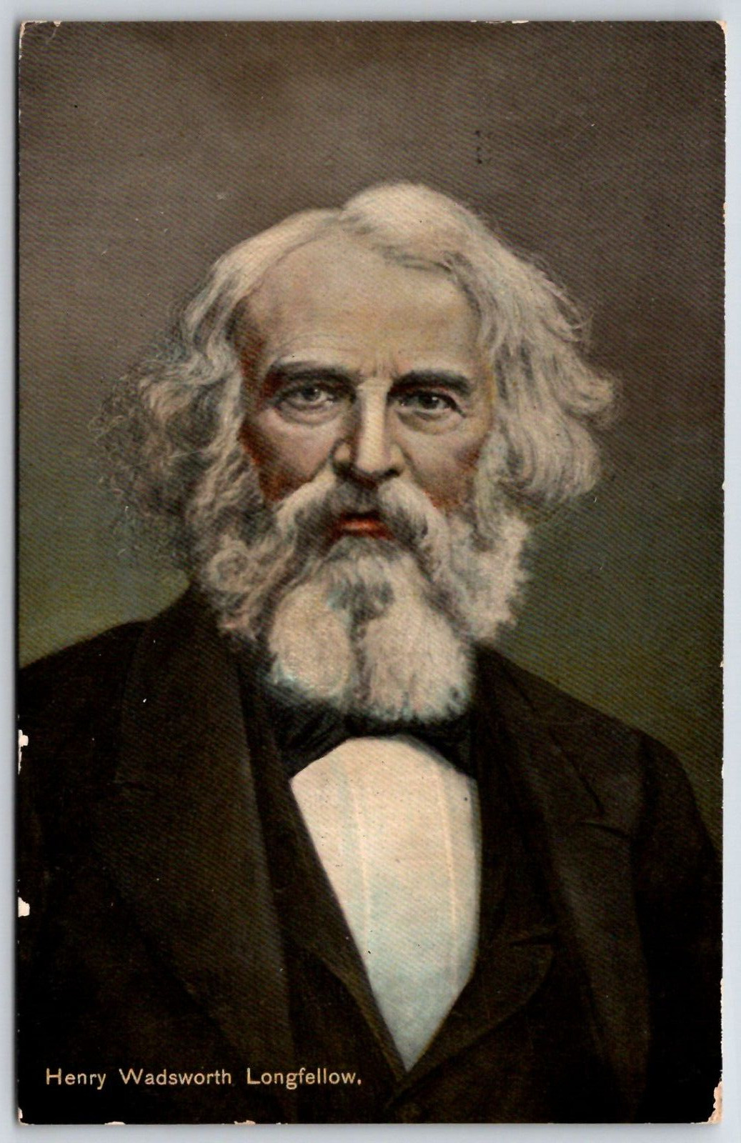 Antique Postcard - Portrait - Henry Wadsworth Longfellow - American Poet