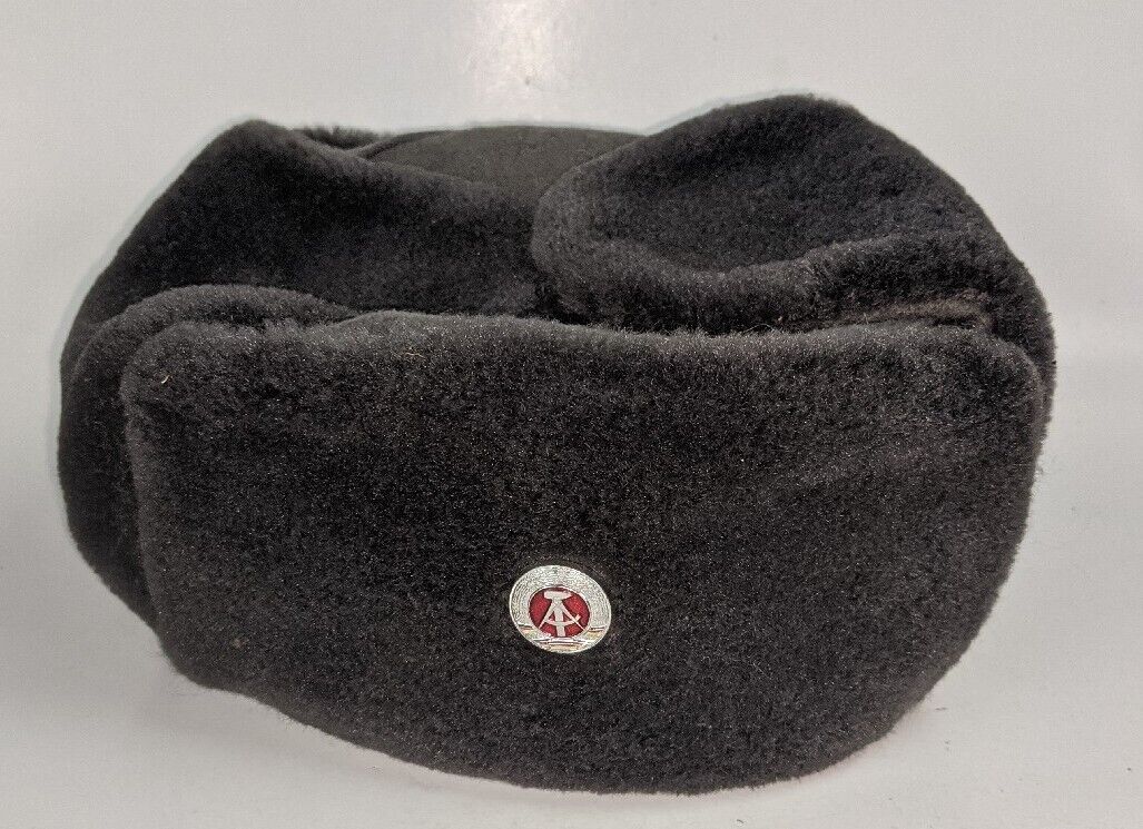East Germany Military NVA Winter Fur Hat Medium (56) DDR Border Troops Unused