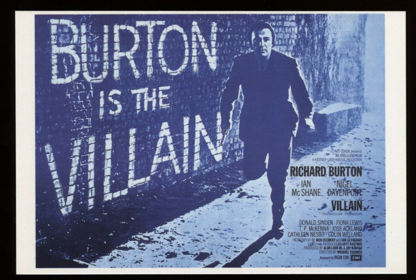 Burton Is The Villain Movie Cinema Film Poster Art Postcard
