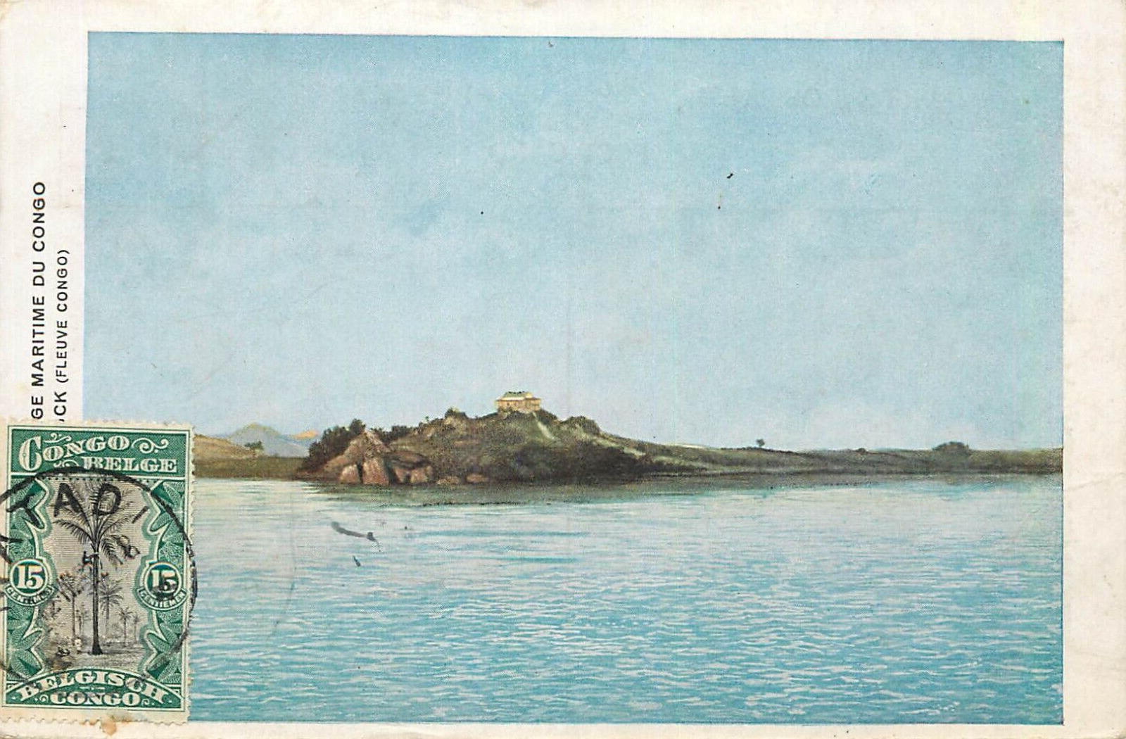 Belgian Congo Matadi river scenic vintage postcard