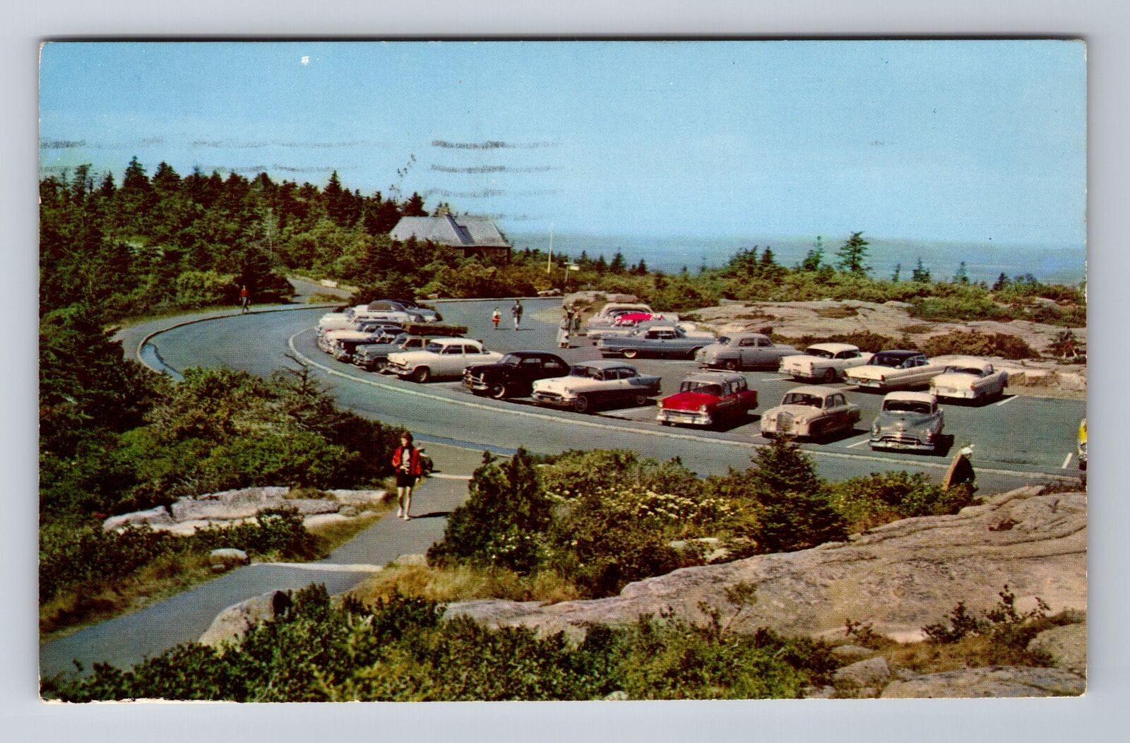 Mt Desert Island ME-Maine, Mt Cadillac Acadia Natl Park Antique Vintage Postcard