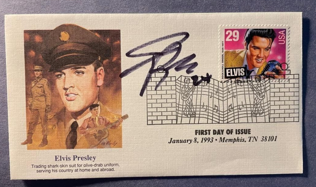 SIGNED JOHNNY RIVERS FDC AUTO FIRST DAY COVER - SECRET AGENT MAN