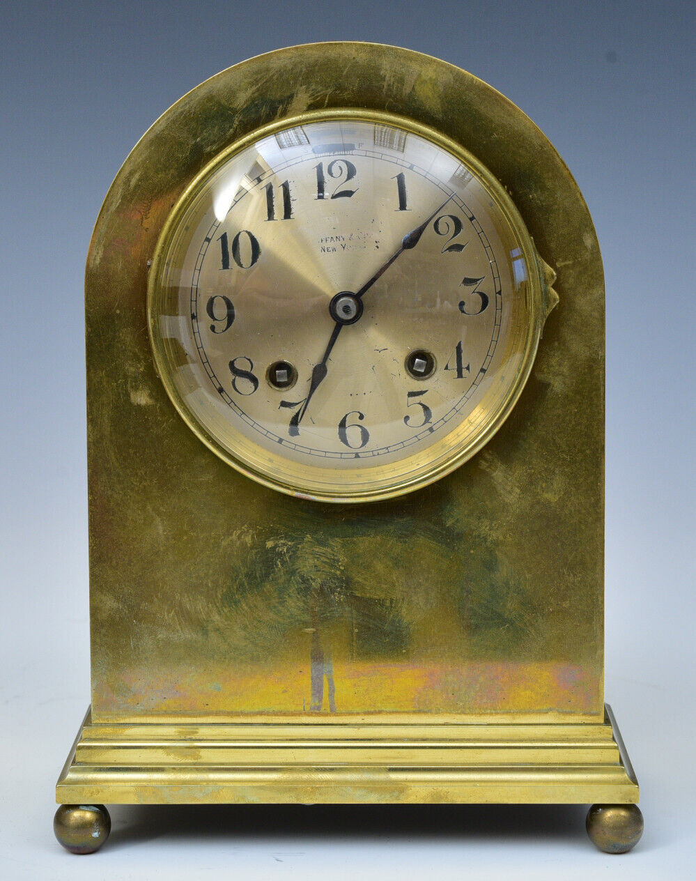 Chelsea for Tiffany & Co. Brass Mantle Clock, 9 1/2